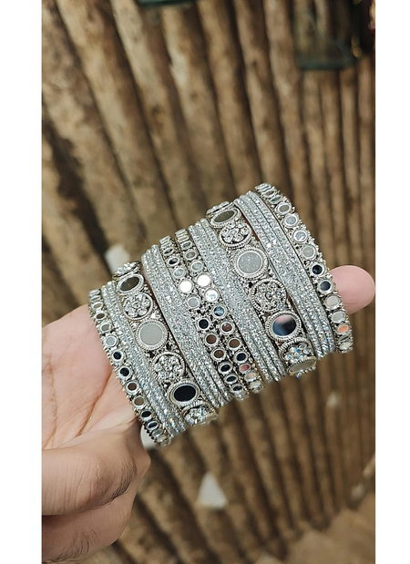 Designer Copper And Silver Touch Look Bangles Wholesale Price In Surat